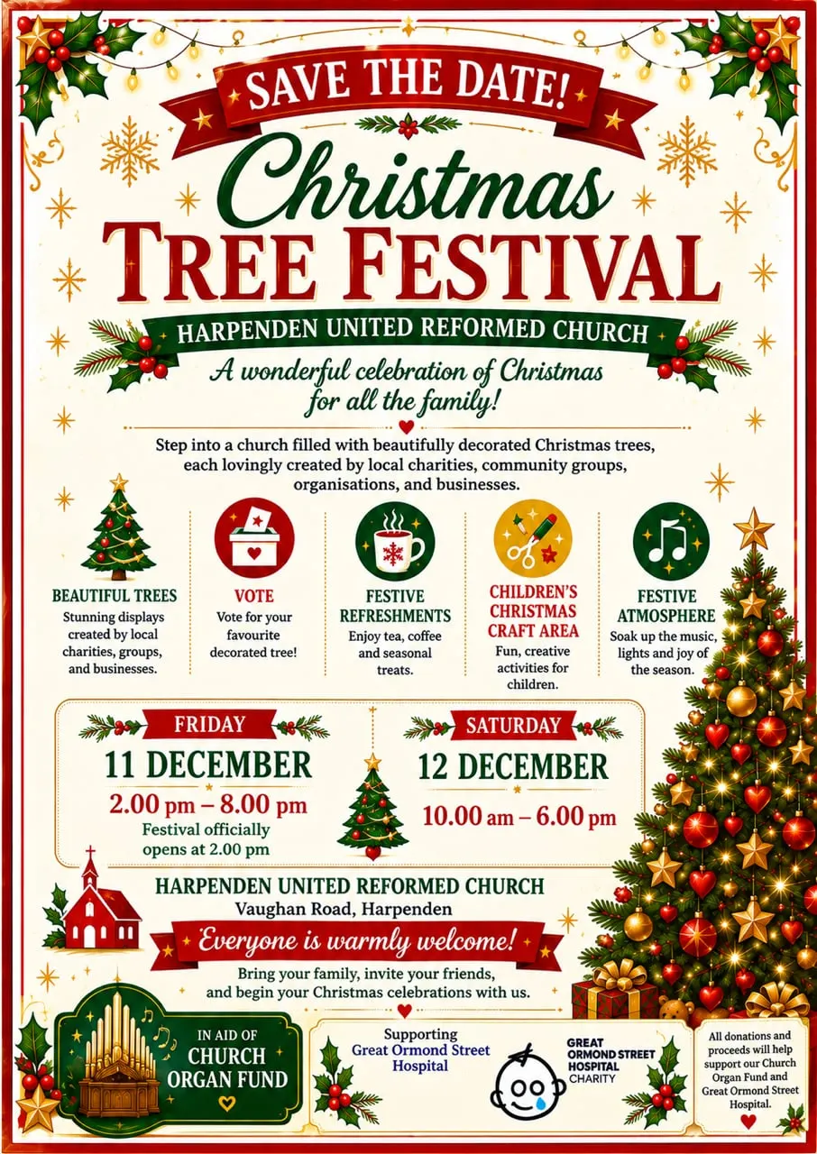 Christmas Tree Festival at Harpenden United Reformed Church
